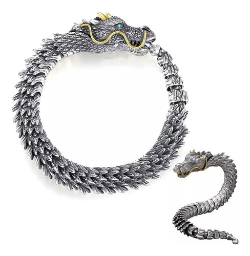 Pulsera Para Hombre Dragón Quilla Eslabones Brazalete Regalo