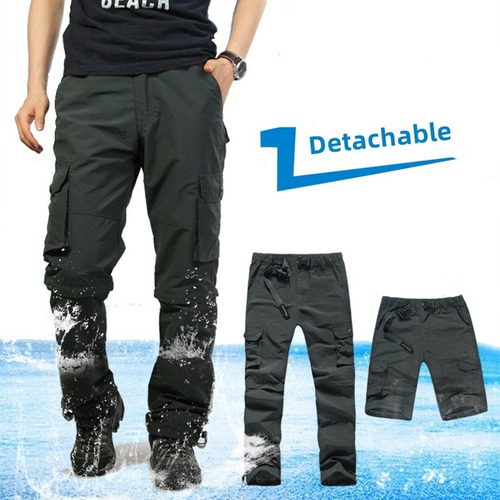 Pantalón Impermeable Slim-fit Outdoor Desmontable Para