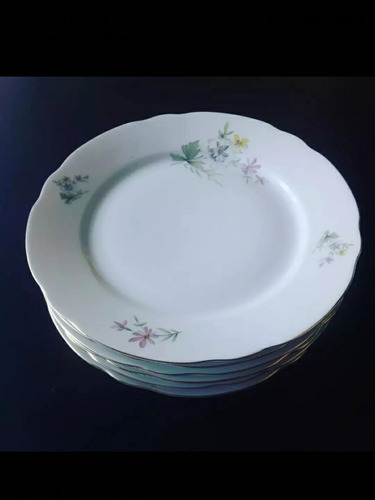 Platos Playos De Porcelana Sello Verbano X 6 . Impecables!