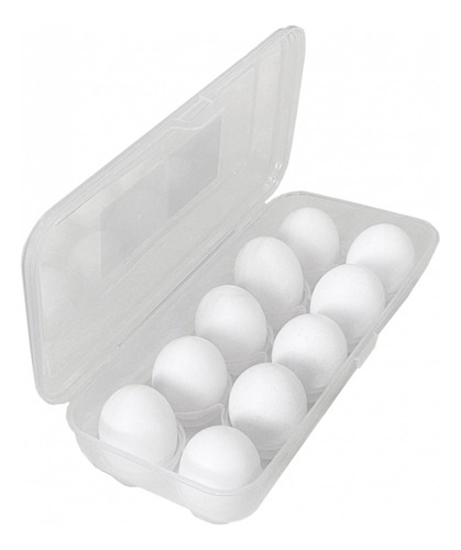 Porta Huevos Huevera X10 C Tapa Y Traba Organizador Calidad