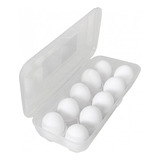 Porta Huevos Huevera X10 C Tapa Y Traba Organizador Calidad