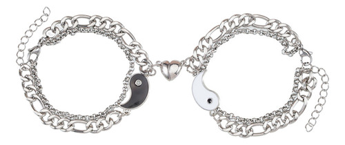 Pulsera Magnética Para Pareja Con Hebilla Magnética Yin Yang