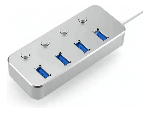 Hub Tipo C, 4 Puertos Usb 3.0, Switch De Encendido, 5gbps