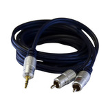 Cable Mini Plug Stereo A 2 Rca. 1.5mts Reforz. Puresonic. 