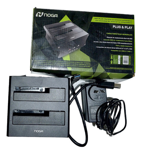 Docking Station Noga.para Discos Sata 2.5 O 3.5,ssd. Usb 3.0