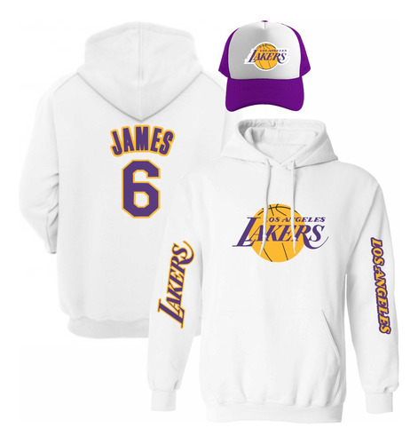 Kit De Sudadera + Gorra Sublimada Mod Lakers Lebron James