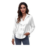 Blusas Elegantes Para Mujer Camisa De Seda De Saten