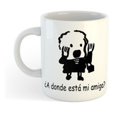 Taza A Dónde Está Mi Amiga - Retro Humor De Plástico