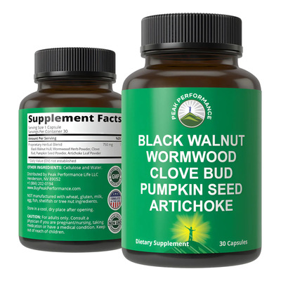 Wormwood Black Walnut Clove Cápsulas Detox Intestinal | Meses sin interés