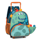 Mochila Rodinhas Infantil Dinossauros Bolsa Escolar Meninos