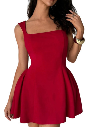 Vestido Corto Cintura Ceñida Ajustado Casual Sexy Para Mujer