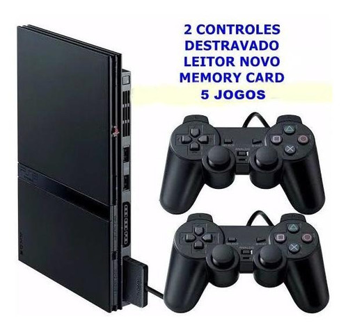 Playstation 2 Slim + 2 Controles 