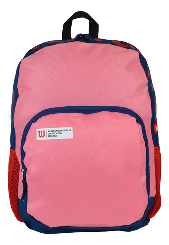 Mochila Mujer Wilson Reforzada Deportes Gym Porta Notebook Color Rosa