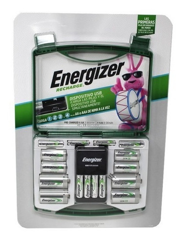 Baterías Recargables Energizer Pilas Aa Aaa C Y D Cargador