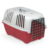 Transportadora Perro Gato Prátiko 2 Puerta Metal Roja