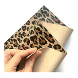 Estampado De Leopardo Material De Cuero Real: Tela De Cuero