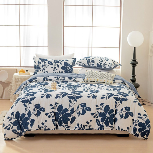 Duvet Real 100% Algodón Print Contornos Botanicos Extradoble