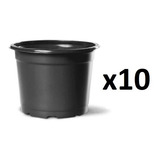 10x Vaso Para Mudas Sementeira N1 Cor Preto Nutriplast