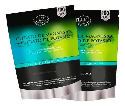 Pack Citrato Magnesio + Citrato Potasio Polvo Doypack 2x100g