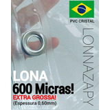Lona Plástica 3x3 Transparente Pvc 0,60mm Impermeável Toldo