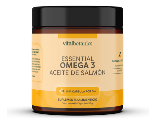 Omega 3 Puro De Salmon + Vit E 60 Caps | Vitalbotanics