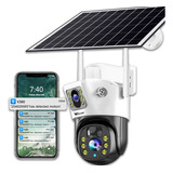 Cámara Solar 4g 6mp V380pro Ip66 Impermeable De Doble Lente