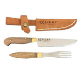 Set De Asado Cuchillo Y Tenedor Personalizado