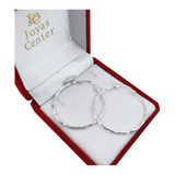 Aros Plata 925 Joyas Center Italianos 30mm Elegante Dama