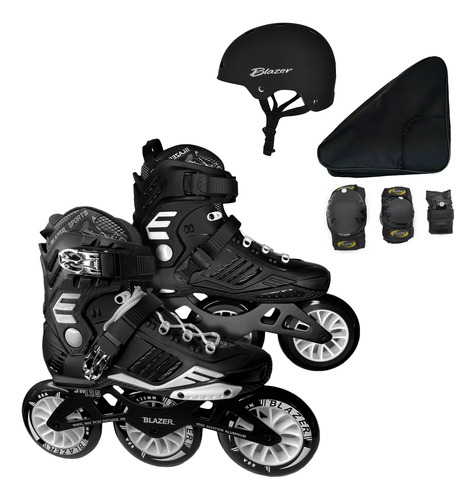 Patines B1 Velocidad Ergonómico +protecciones +casco+mochila