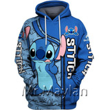 Sudadera Con Capucha Stitch Con Estampado 3d Para Niños