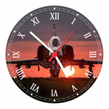 Relógio De Parede Avião Militar Caça Aeronave 30 Cm Rt004