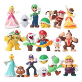 Set De 18 Figuras Super Mario Bros 7 Cm Nintendo Juguetes V2