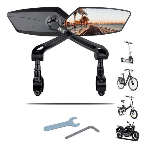 Pack De 2 Espelhos Para Bicicleta, Scooter, Moto