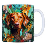 Caneca Porcelana Arte Em 3d Lindo Cachorro Marrom 