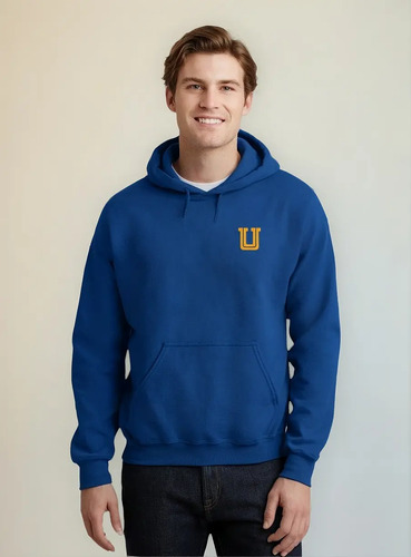 Sudadera Deportiva Hombre Hoodie Tigres Uanl Logo U Amarillo