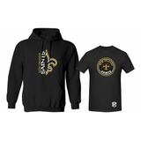 Kit De Sudadera + Playera Modelo 2 New Orleans Saints