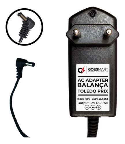 Fonte Carregador 12v Dc 500ma Balança Toledo 9094c Antiga P8