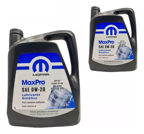 Aceite Mopar Maxpro 0w20 Fiat Pulse 1.3 