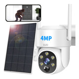 Ojo® 4mp Solar Cámara De Seguridad Full Hd Wifi Con Baterías