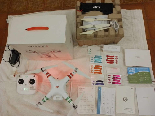 Drone Dji Phantom 3 Standard, Cámara 2.7k Caja Y Accesorios 