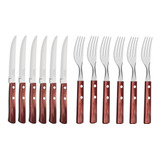 Cubiertos Tramontina 12pz Cuchillo Tenedor Polywood Cocina