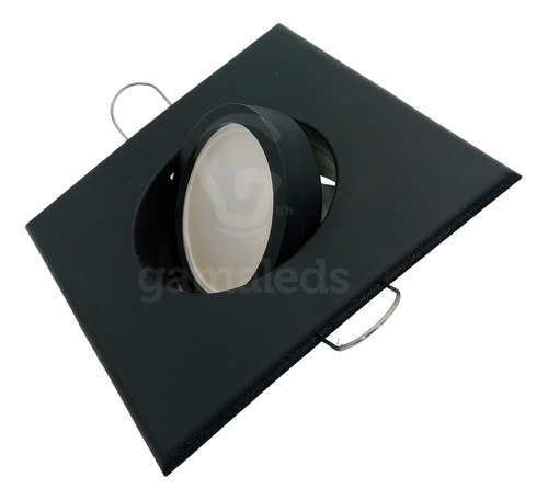 Spot Embutir Pvc Cuadrado Con Dicroica Led 7w Gu10 105x105mm