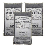 Combo Substrato Preto Basalto Aquários E Jardins N°1 3x 1kg