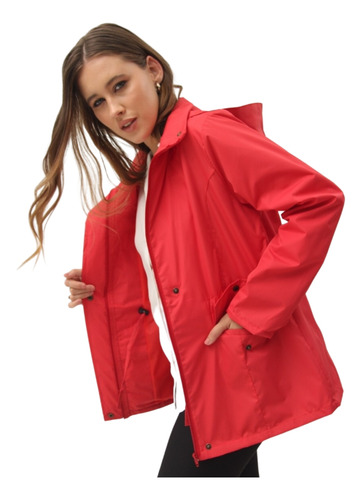 Campera Rompeviento Impermeable Con Capucha