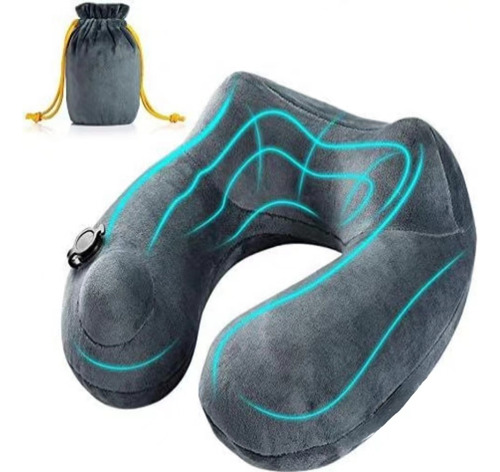 Cojín De Cuello Inflable Cómodo Almohada De Viaje Relajante