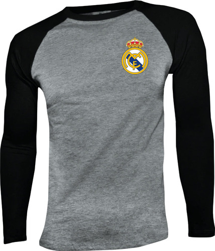 Camiseta Real Madrid Futbol I Manga Larga Camibuso Raglan