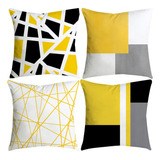 Funda Con Forma De P Pillow, Hoja De Pino, Color Amarillo, S