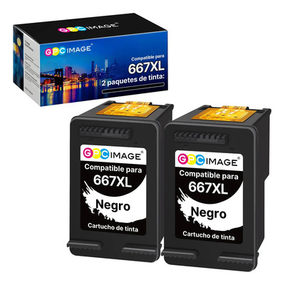 Cartucho Alternativo GPC Image para 667XL Negro para HP para HP DeskJet Ink Advantage 1275\u002F2374\u002F2375\u002F2376\u002F2775\u002F2776\u002F6475\u002F6476\u002F6075 | Envío gratis