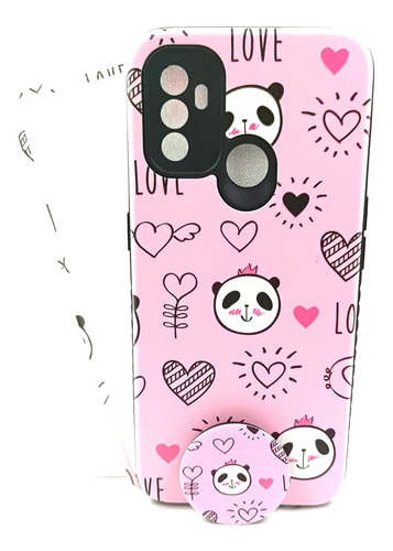 Case Panda  + Mica Diseño Para Oppo A53 4g