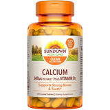 Calcio 600 Mg + Vitamina D3 |  Sundown Naturals | 120 Tabs